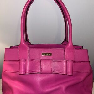 Kate Spade Pink Leather Bow Tote Bag
